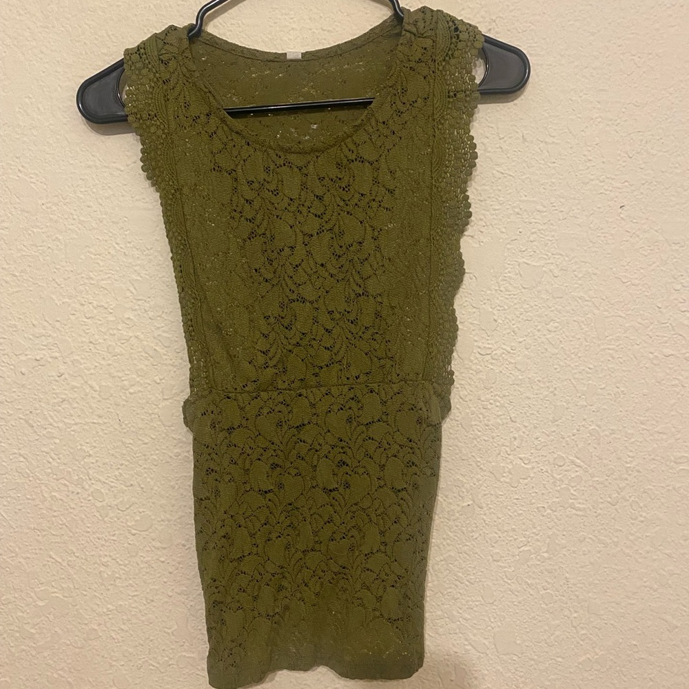 NWT free people green blouse. Size medium.